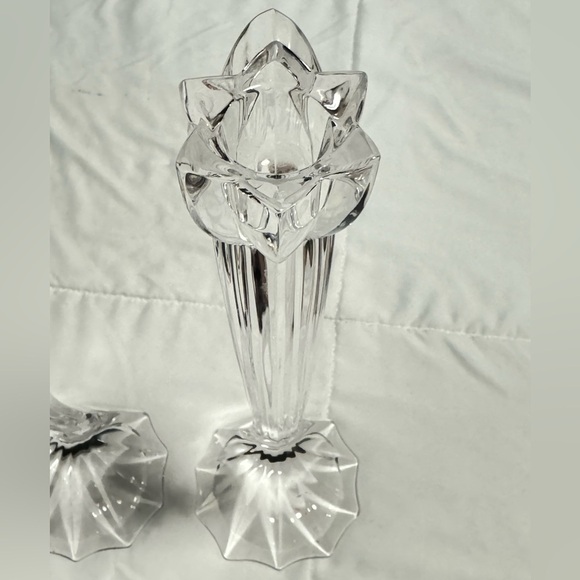 Pair of Crystal Mikasa Flower Song Tulip Top
Candle Holders 10" Elegant EUC VTG - Picture 13 of 14